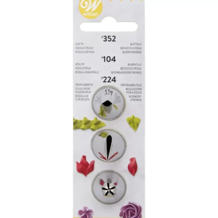 Cerf Dellier 3 Douilles A Fleur Et Feuille Wilton