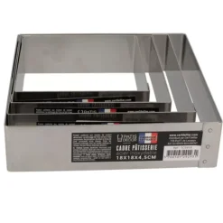 New Cerf Dellier Cadre A Mousse Inox H 4,5 Cm 22 X 22 Cm Patisdecor