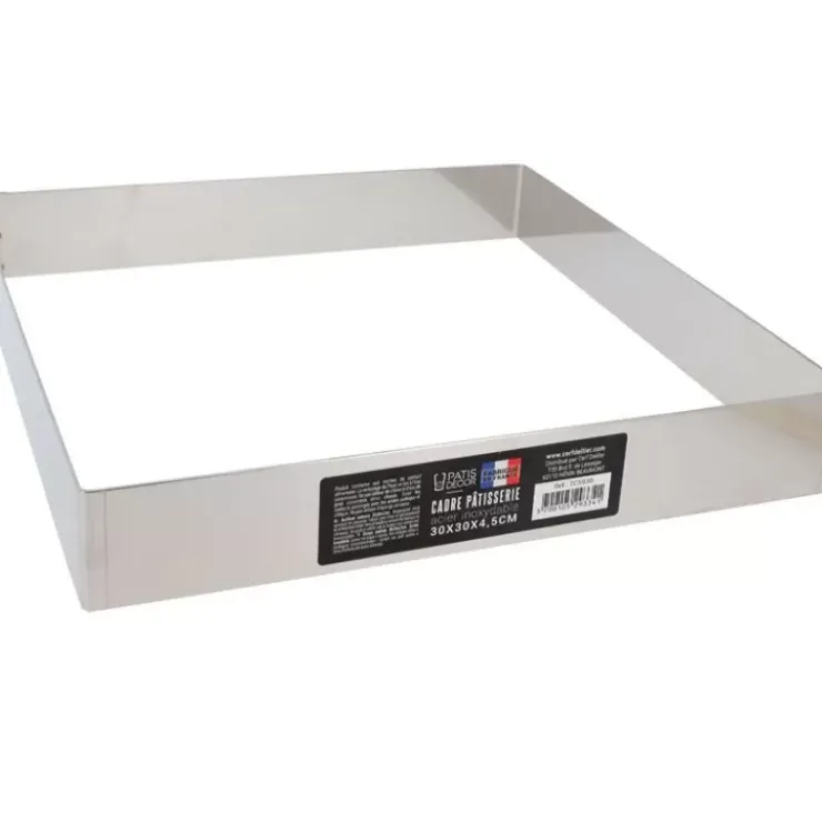 Sale Cerf Dellier Cadre A Mousse Inox H 4,5 Cm 30 X 30 Cm Patisdecor