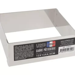 Clearance Cerf Dellier Cadre A Mousse Inox H 4,5 Cm 12 X 12 Cm Patisdecor