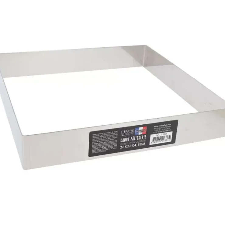 Sale Cerf Dellier Cadre A Mousse Inox H 4,5 Cm 28 X 28 Cm Patisdecor
