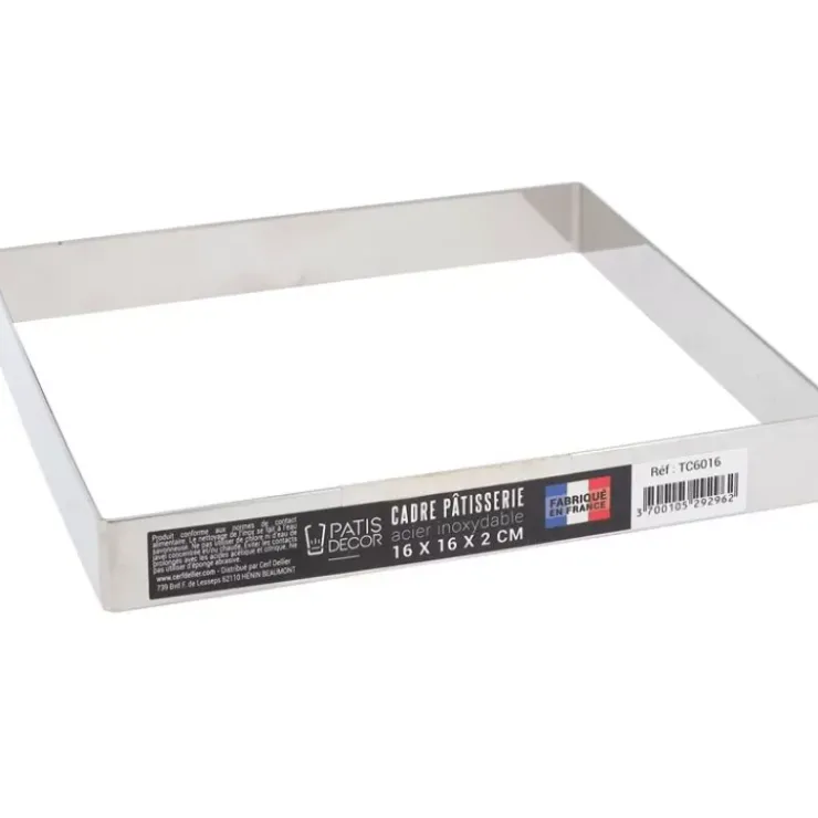Clearance Cerf Dellier Cadre A Patisserie Inox H 2 Cm - 16 X 16 Cm Patisdecor