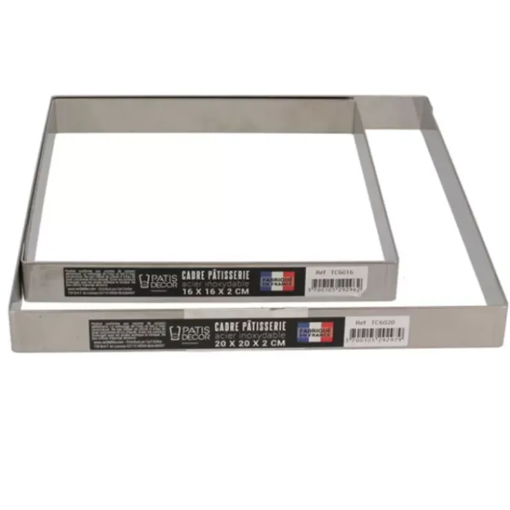 Clearance Cerf Dellier Cadre A Patisserie Inox H 2 Cm - 16 X 16 Cm Patisdecor