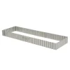 Discount Cerf Dellier Cadre A Tarte Rectangulaire Cannele Et Perfore Inox H 3 Cm - 35 X 10 Cm De Buyer