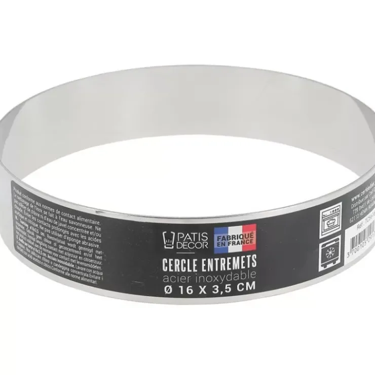 Discount Cerf Dellier Cercle A Entremets Inox H 3,5 Cm 16 Cm Patisdecor