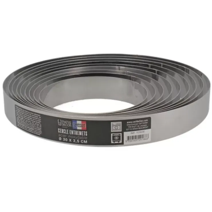 Best Cerf Dellier Cercle A Entremets Inox H 3,5 Cm 24 Cm Patisdecor