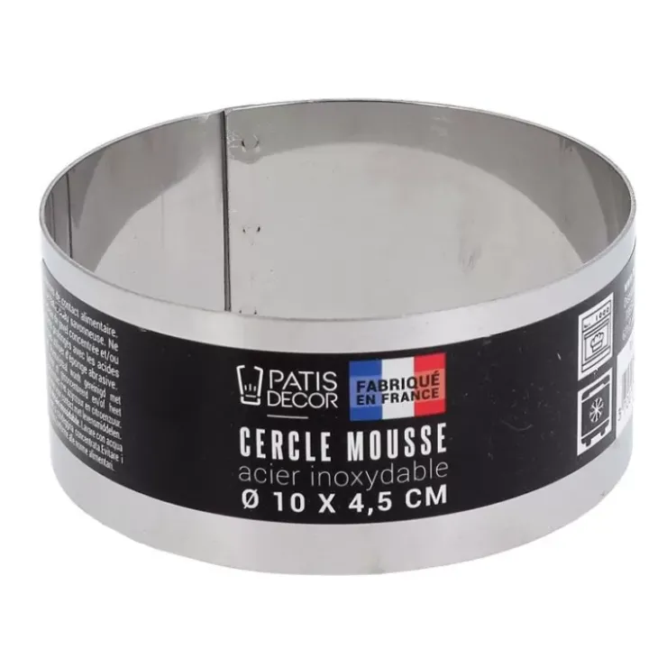 Cerf Dellier Cercle A Mousse Inox H 4,5 Cm 10 Cm Patisdecor