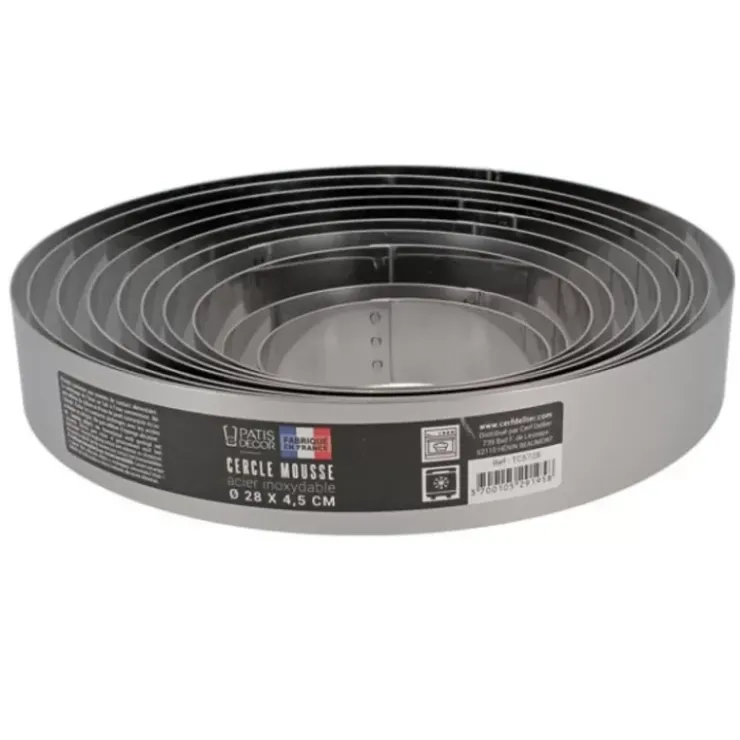 Cerf Dellier Cercle A Mousse Inox H 4,5 Cm 10 Cm Patisdecor