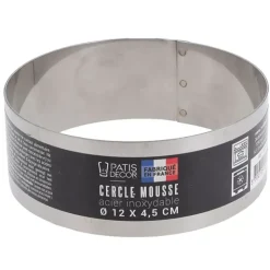 New Cerf Dellier Cercle A Mousse Inox H 4,5 Cm 12 Cm Patisdecor