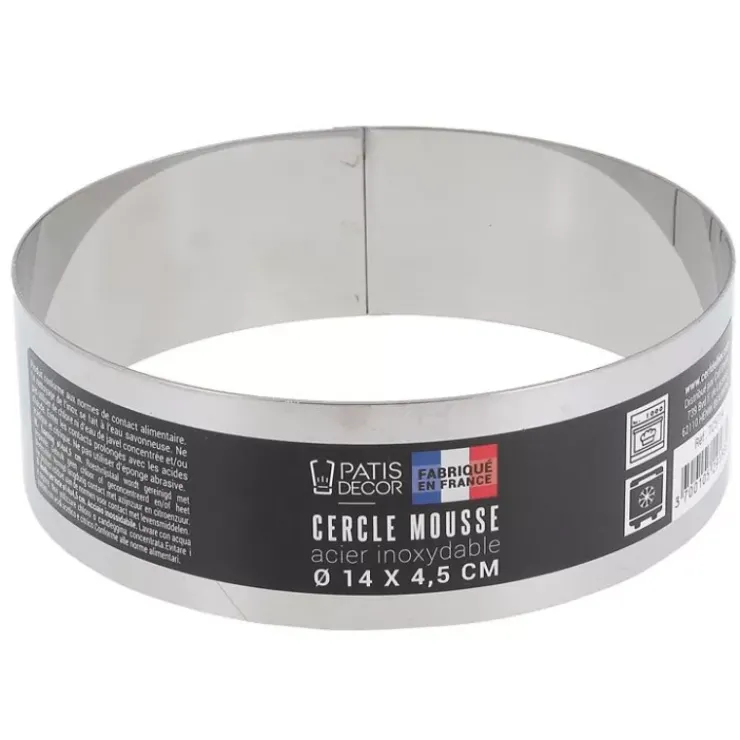 Sale Cerf Dellier Cercle A Mousse Inox H 4,5 Cm 14 Cm Patisdecor