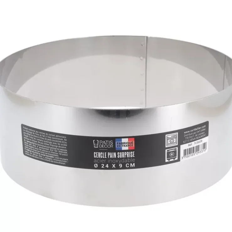 Best Cerf Dellier Cercle A Pain Surprise Inox H 9 Cm 24 Cm Patisdecor