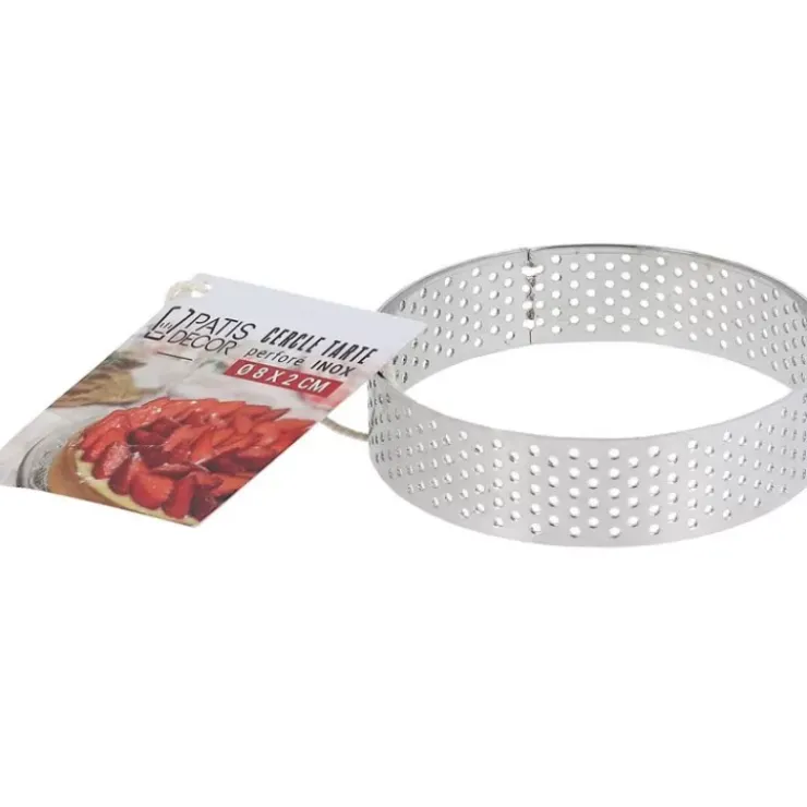 Clearance Cerf Dellier Cercle A Tarte Perfore Inox H 2 Cm 8 Cm Patisdecor