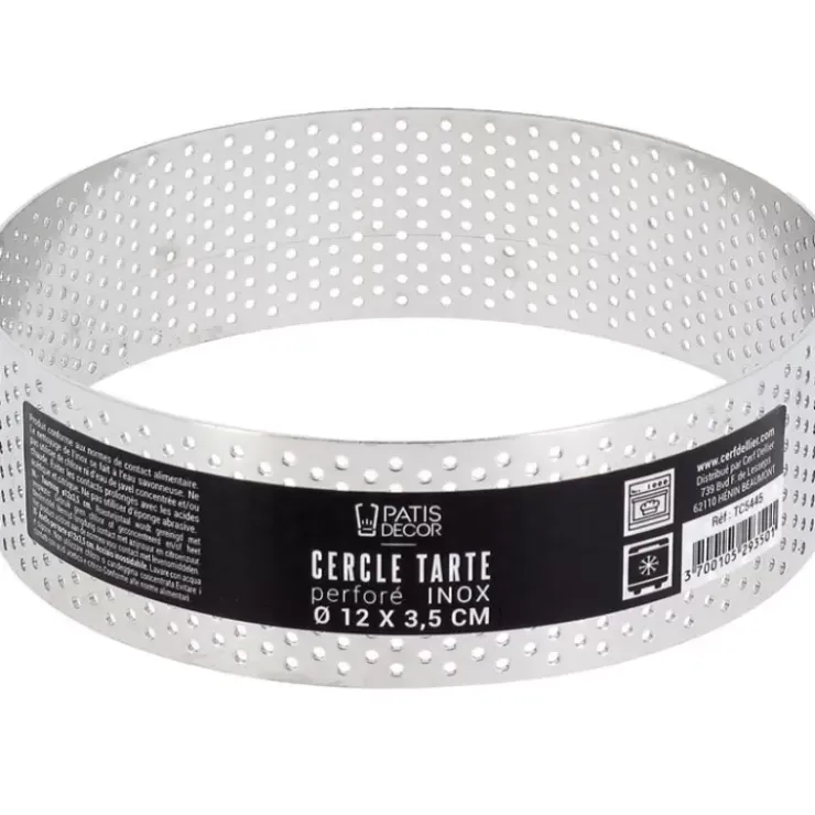 Best Cerf Dellier Cercle A Tarte Perfore Inox H 3,5 Cm 12 Cm Patisdecor