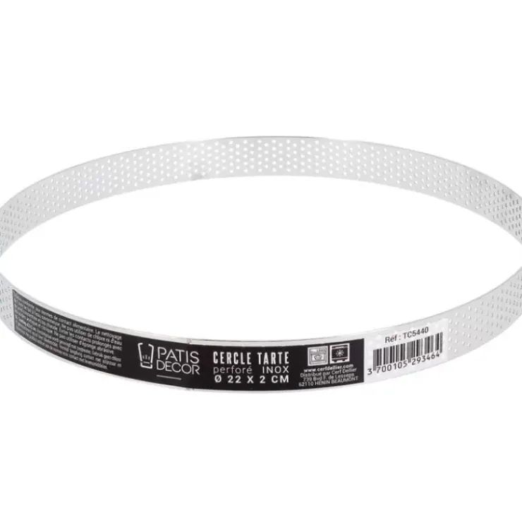 Hot Cerf Dellier Cercle A Tarte Perfore Inox H 2 Cm 22 Cm Patisdecor