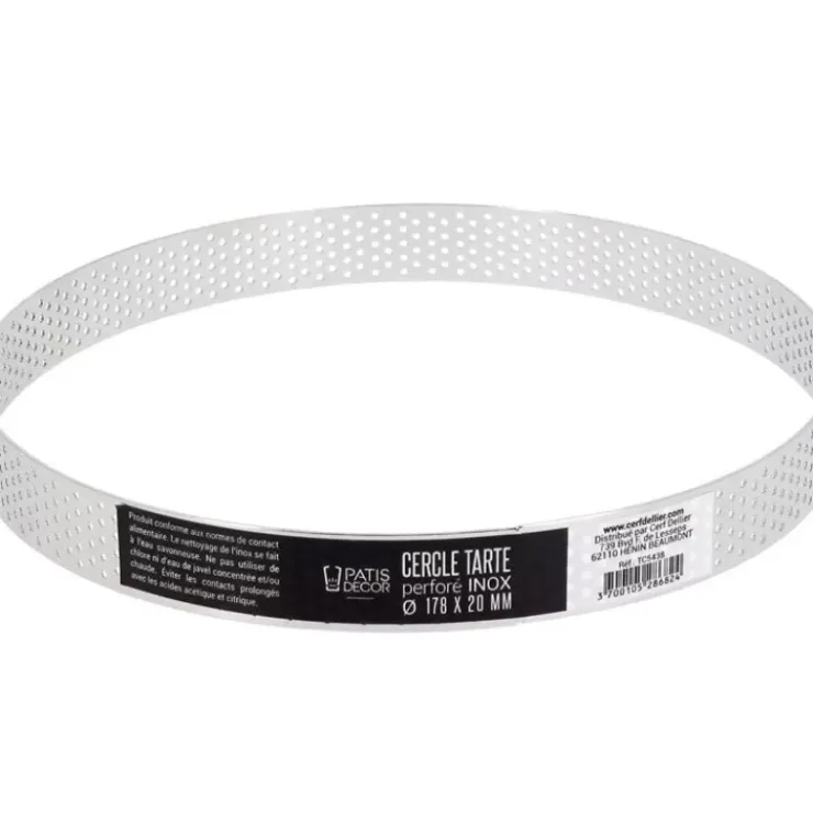 Hot Cerf Dellier Cercle A Tarte Perfore Inox H 2 Cm 17 Cm Patisdecor