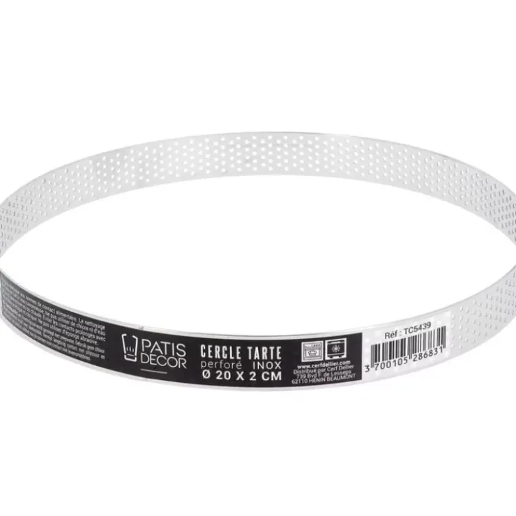Hot Cerf Dellier Cercle A Tarte Perfore Inox H 2 Cm 20 Cm Patisdecor