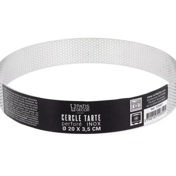 Online Cerf Dellier Cercle A Tarte Perfore Inox H 3,5 Cm 20 Cm Patisdecor