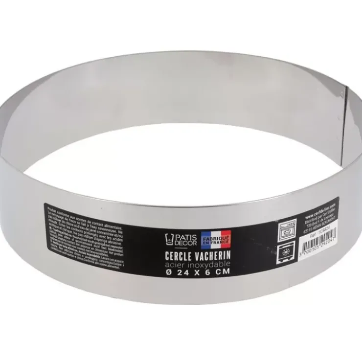 Outlet Cerf Dellier Cercle A Vacherin Inox H 6 Cm 24 Cm Patisdecor