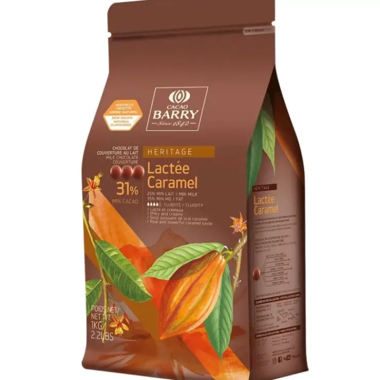 Sale Cerf Dellier Chocolat De Couverture Au Lait Lactee Caramel 31 % 1 Kg