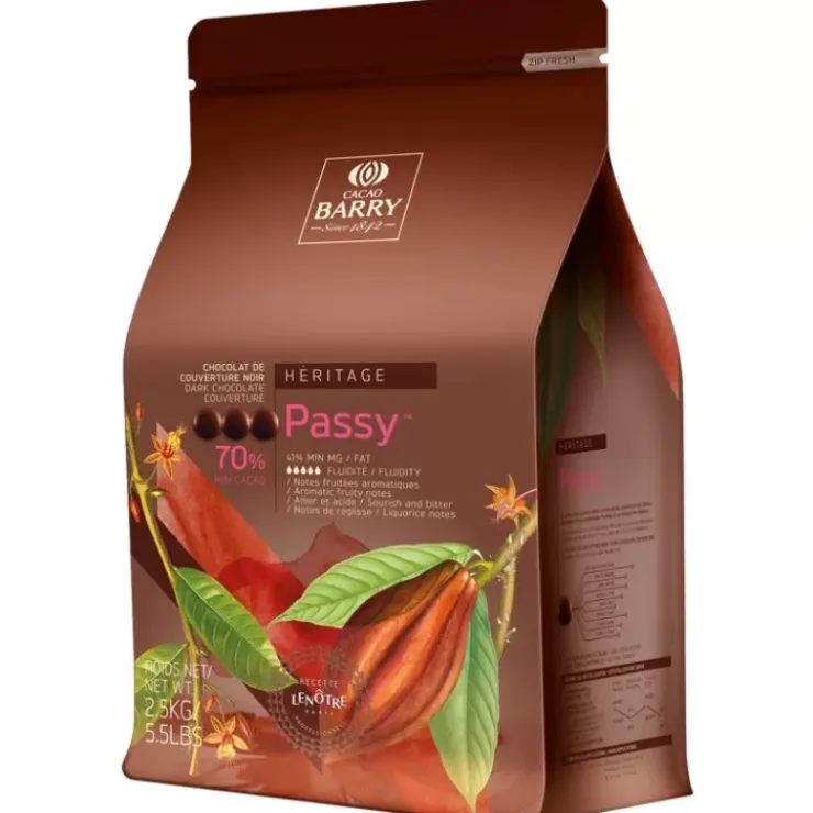 Outlet Cerf Dellier Chocolat De Couverture Noir Passy 70 % 2,5 Kg