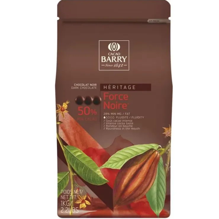 Online Cerf Dellier Chocolat Pistoles Force Noire 50 % 1 Kg