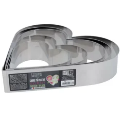 Sale Cerf Dellier Coeur A Mousse Inox H 4,5 Cm L 20 Cm Patisdecor