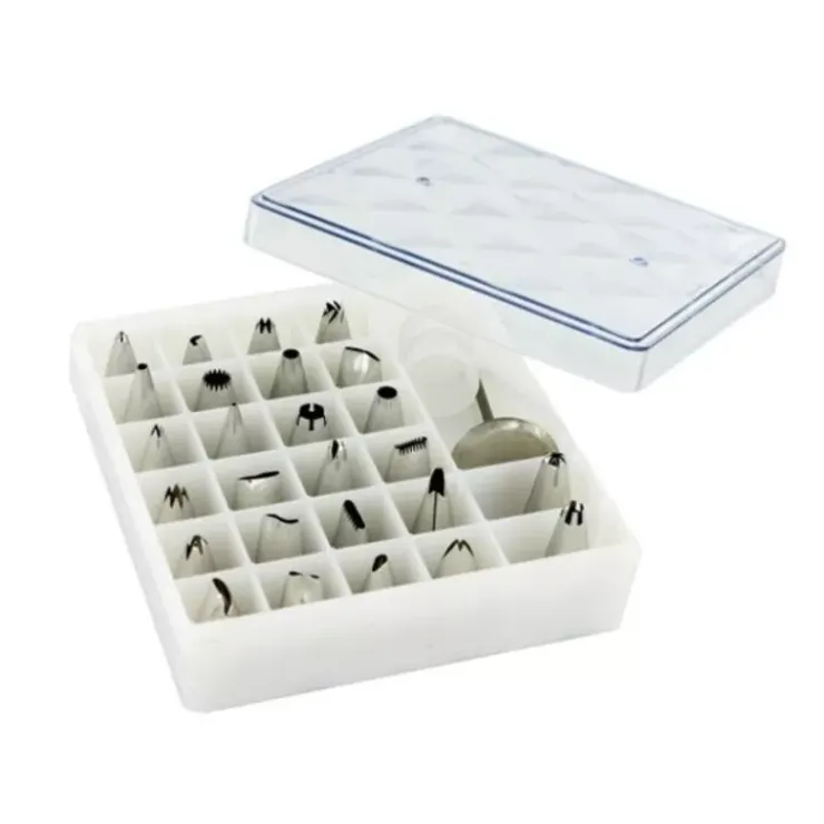 New Cerf Dellier Coffret 26 Douilles Décors Inox