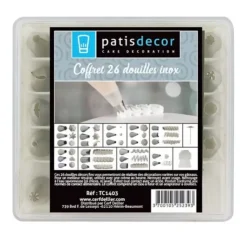 New Cerf Dellier Coffret 26 Douilles Décors Inox