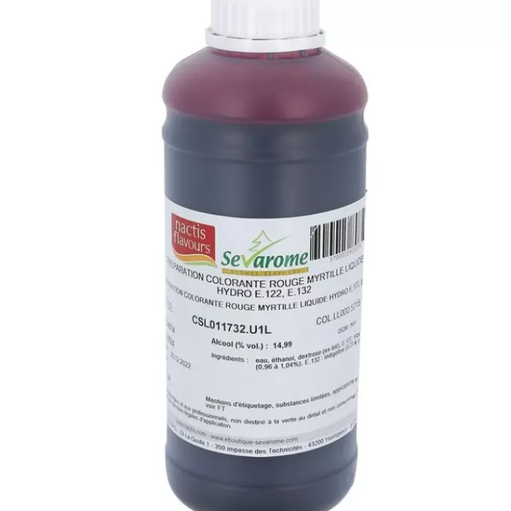 New Cerf Dellier Colorant Liquide Hydrosoluble Rouge Myrtille 1L