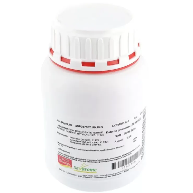 New Cerf Dellier Colorant Poudre Alimentaire Rouge Cerise 100 G