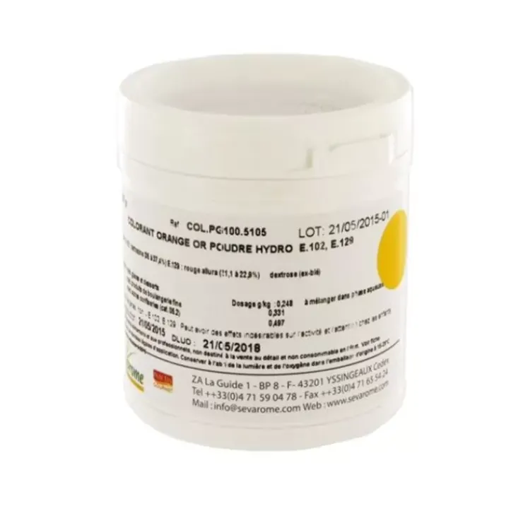 Clearance Cerf Dellier Colorant Poudre Alimentaire Orange Or 100 G
