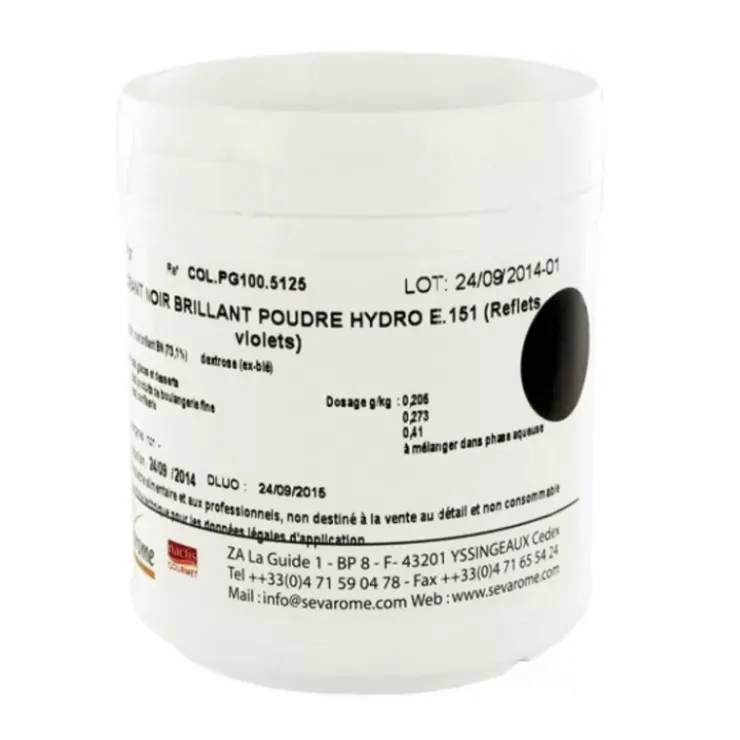 New Cerf Dellier Colorant Poudre Alimentaire Noir Brillant 100 G