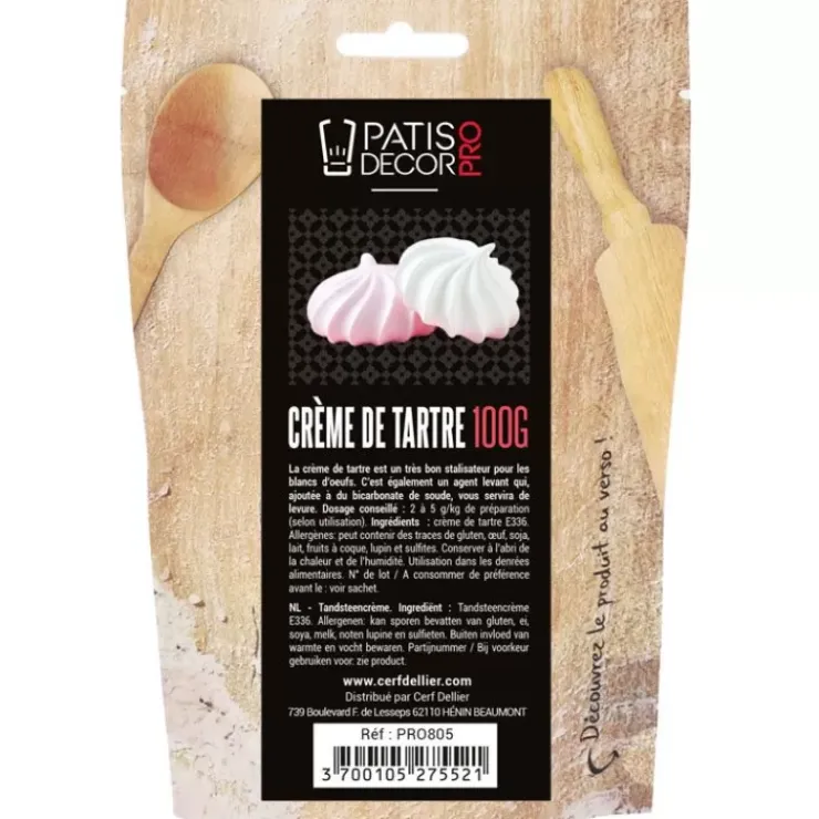 Hot Cerf Dellier Creme De Tartre Patisdecor Pro 100 G