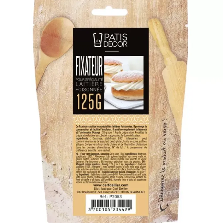 Discount Cerf Dellier Fixateur Pour Specialite Laitiere Foisonnee Patisdecor 125 G