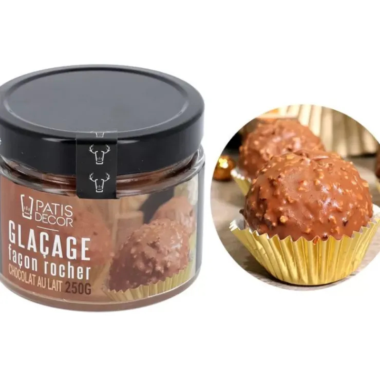New Cerf Dellier Glacage Facon Rocher Chocolat Au Lait Patisdecor 250 G