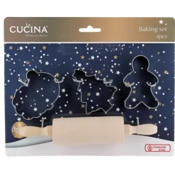 Hot Cerf Dellier Kit Biscuits De Noël Découpoirs + Rouleau