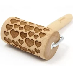 Best Cerf Dellier Mini Rouleau Empreintes En Bois Coeurs