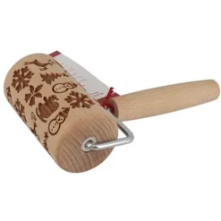 Hot Cerf Dellier Mini Rouleau Empreintes En Bois Theme Noël