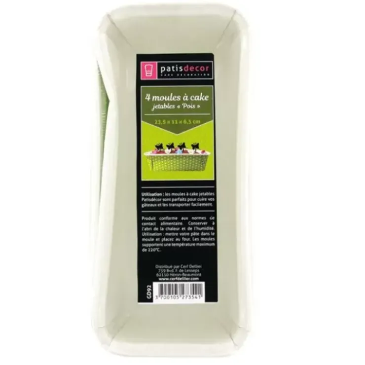 Sale Cerf Dellier Moule A Cake Jetable Vert A Pois (X4)