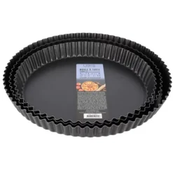Clearance Cerf Dellier Moule A Tarte Cannelee Tole Bleuie Fond Amovible