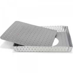 Cerf Dellier Moule A Tarte Rectangulaire Antiadhesif Perfore Avec Fond Amovible
