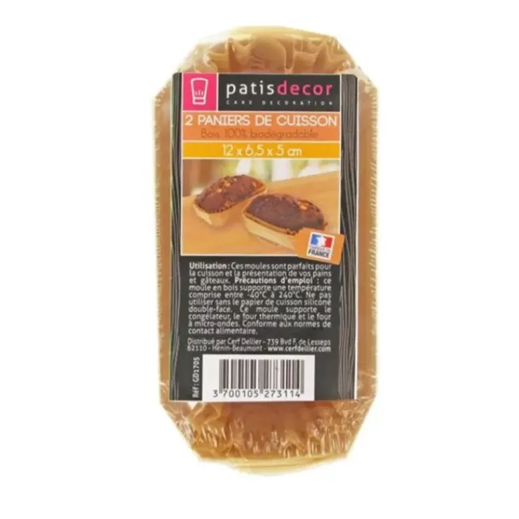 Sale Cerf Dellier Moule De Cuisson Bois 12 X 6,5 X 5 Cm (X2)