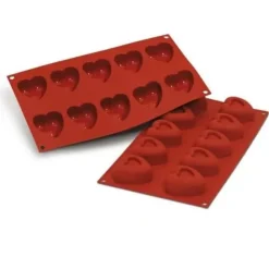 Clearance Cerf Dellier Moule Silicone 10 Coeurs 4,9 Cm