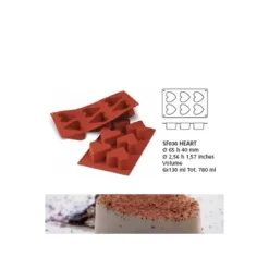 Clearance Cerf Dellier Moule Silicone 6 Coeurs Profonds