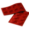 Cerf Dellier Moule Silicone 8 Flans 6 Cm