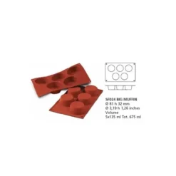 Hot Cerf Dellier Moule Silicone 5 Grands Muffins 81 Mm