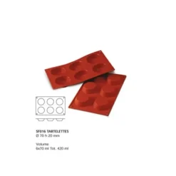 Outlet Cerf Dellier Moule Silicone 6 Tartelettes 7 Cm