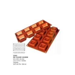 Online Cerf Dellier Moule Silicone Grands Savarins Carres