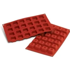 Cerf Dellier Moule Silicone Mini Savarins Carres