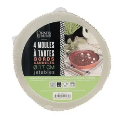 Sale Cerf Dellier Moules À Tarte A Bords Canneles Jetables 17 Cm Patisdecor (X4)